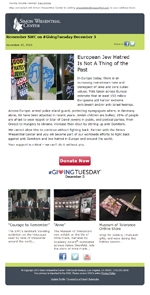 Simon Wiesenthal Center: Giving Tuesday 2013